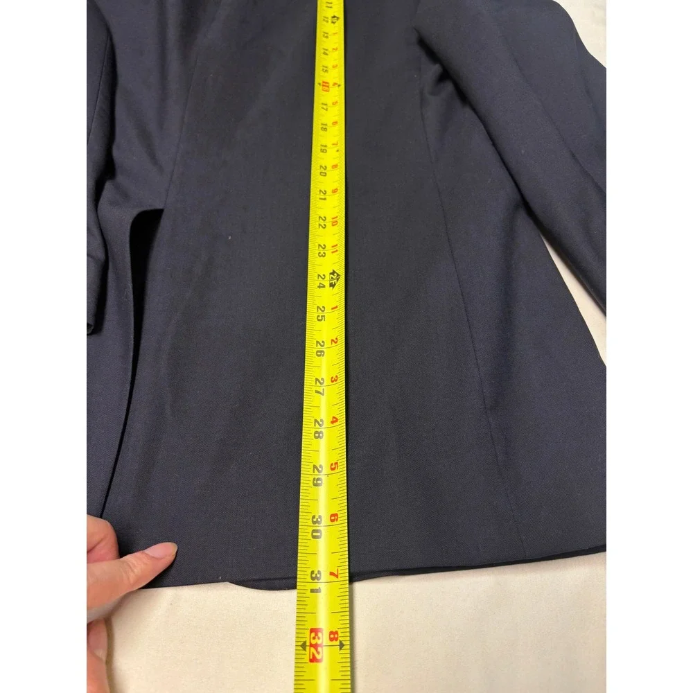 Jos A Bank Mens Navy Blue 100% Wool‎ Blazer Gold Crest Buttons 39R Sport Coat
